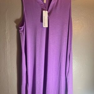 Dear Scarlett Lavender sleeveless midi dress 2x